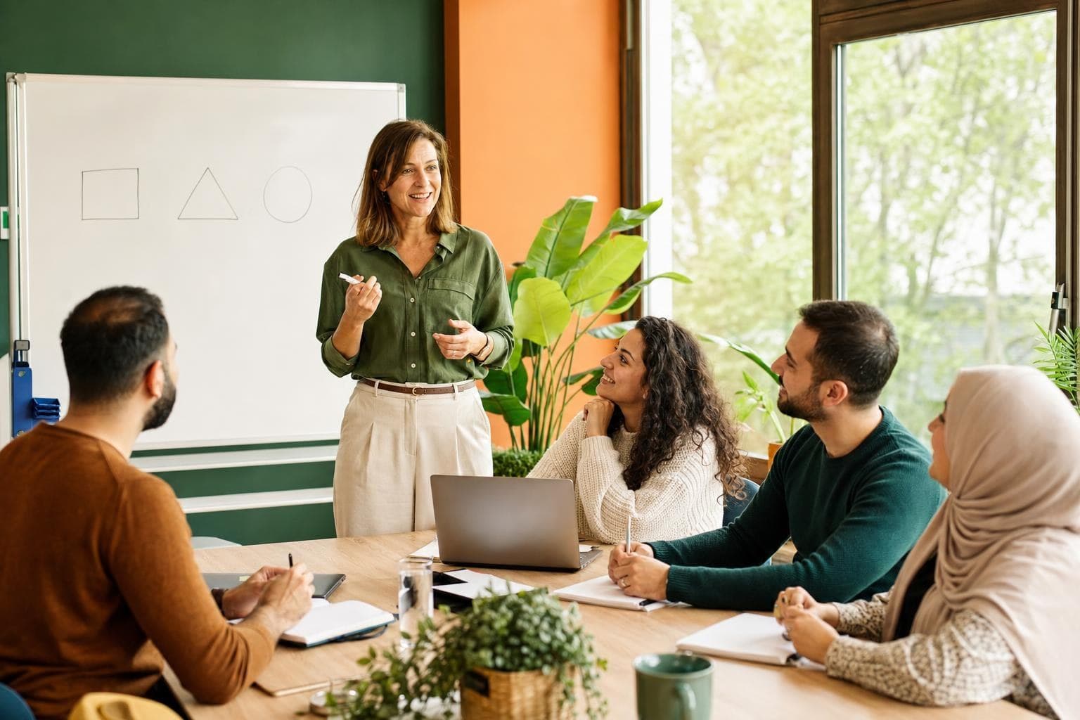 Internationale Teilnehmende in einem Workshop zu Vorstellungsgesprächen in Deutschland